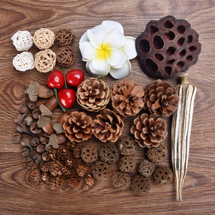 干花松果复古古风摆拍摄影道具网店松花小装饰干莲蓬拍照手工材料