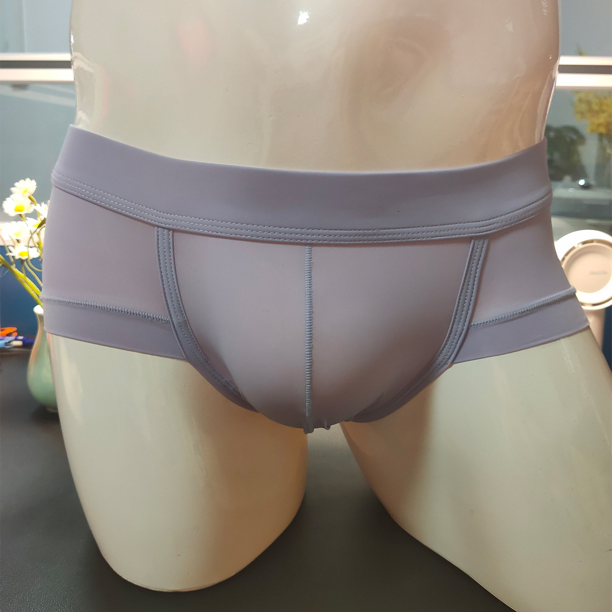 2025夏季新款锦纶平角裤冰丝低腰四角裤速干冰爽男士内裤