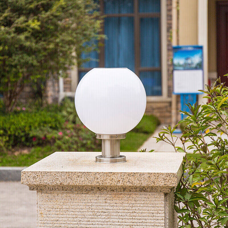 必时太阳能灯户外柱头灯市电两用路灯围墙灯家用工矿大门灯光感遥