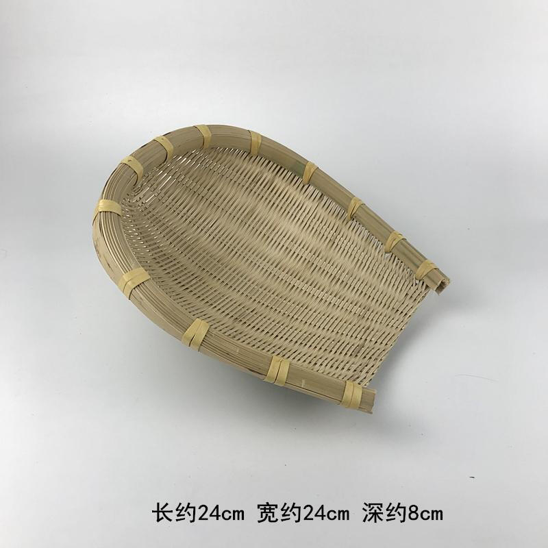 竹编簸箕竹篮子竹篓竹盒竹筐手工编织竹制品水果点心收纳筐竹果盘
