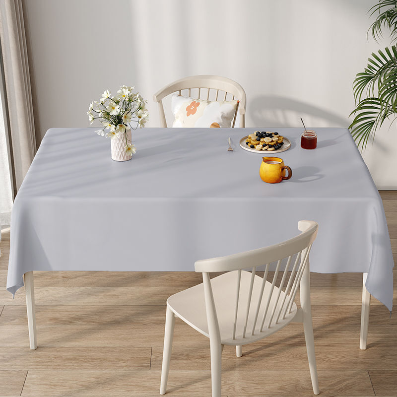 雨毅桌布轻奢高级感皮革纯色防水防油免洗长方形正方形餐台布桌垫