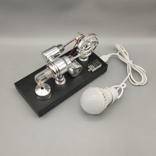 唄硶发动机模型酒精发电机外燃热动力热能机物理热力学实验usb灯