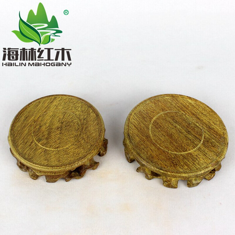 特价实木圆形雕刻底座紫砂壶实木底座紫砂壶杯垫奇石玉器花瓶底座