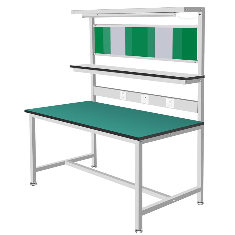 防静电工作台带灯单面操作桌试验台组装检验工厂流水线车间工作台