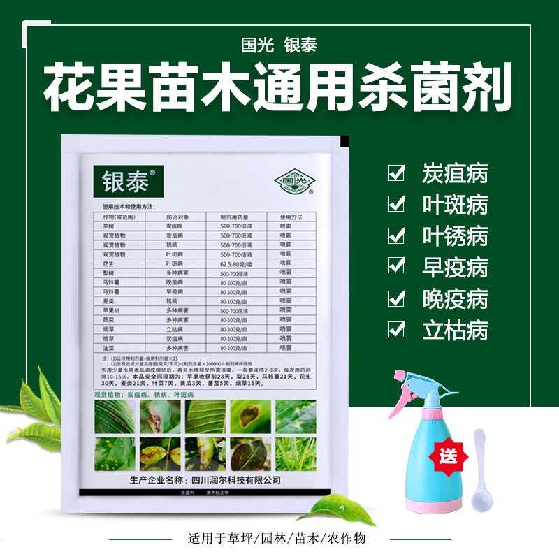 国光银泰代森锌植物花卉杀菌剂炭疽病锈病 叶斑病多肉月季通用药