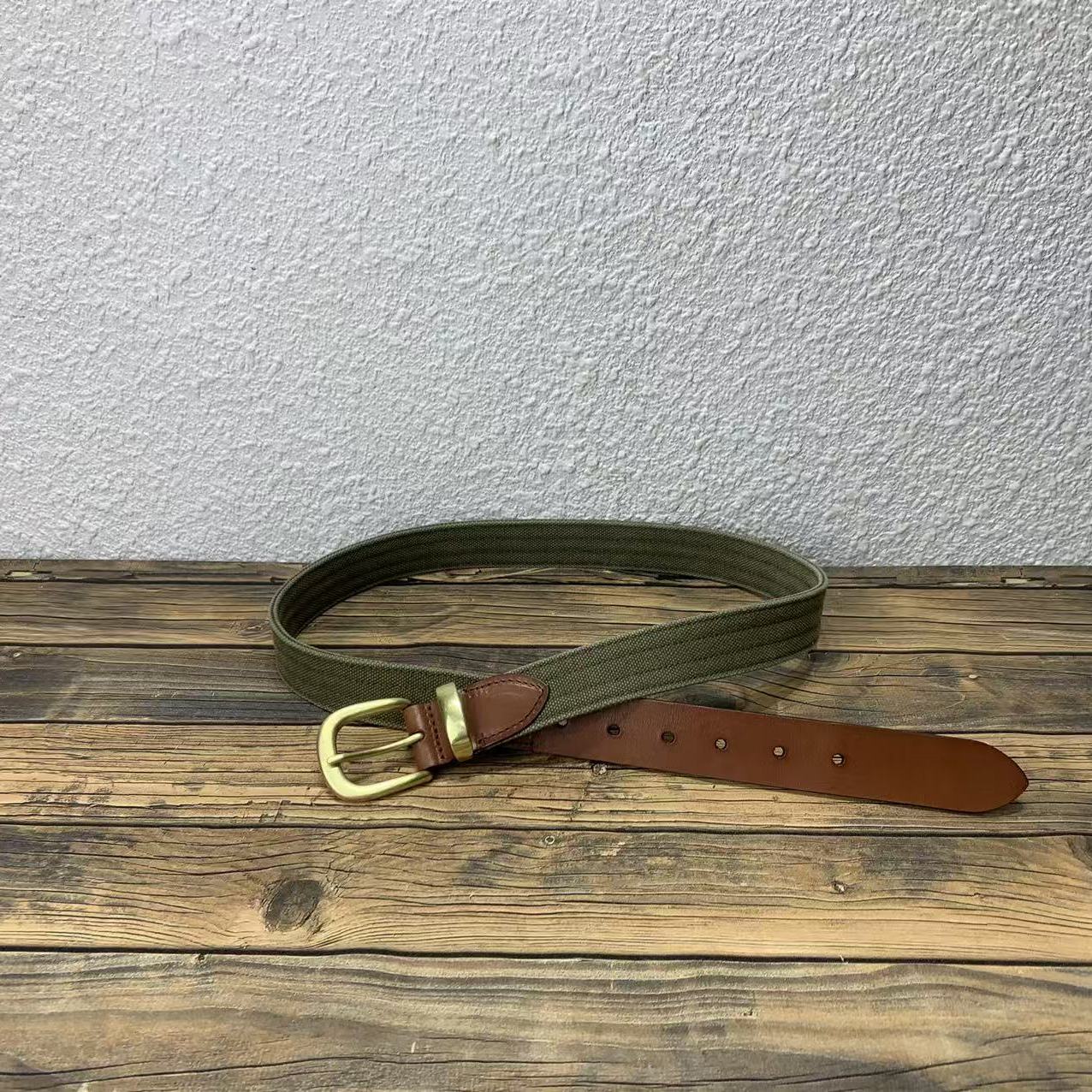 高品质新款编织牛皮时尚潮流百搭男女腰带复古原创皮带真皮皮带