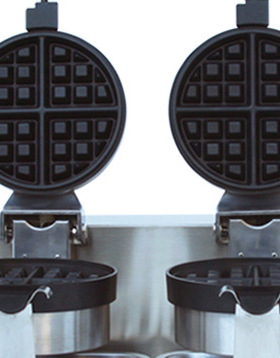 双头旋转华夫炉/深格华夫饼/商用松饼，双头旋转华夫松饼机格子饼