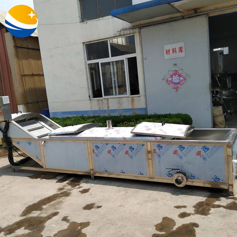 食用菌蒸煮流水线 加工厂隧道式松茸预煮机 菌类清洗漂烫冷却机