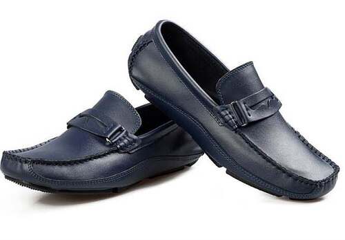 Men Casual flats fashion leather loafers driving shoes男皮鞋