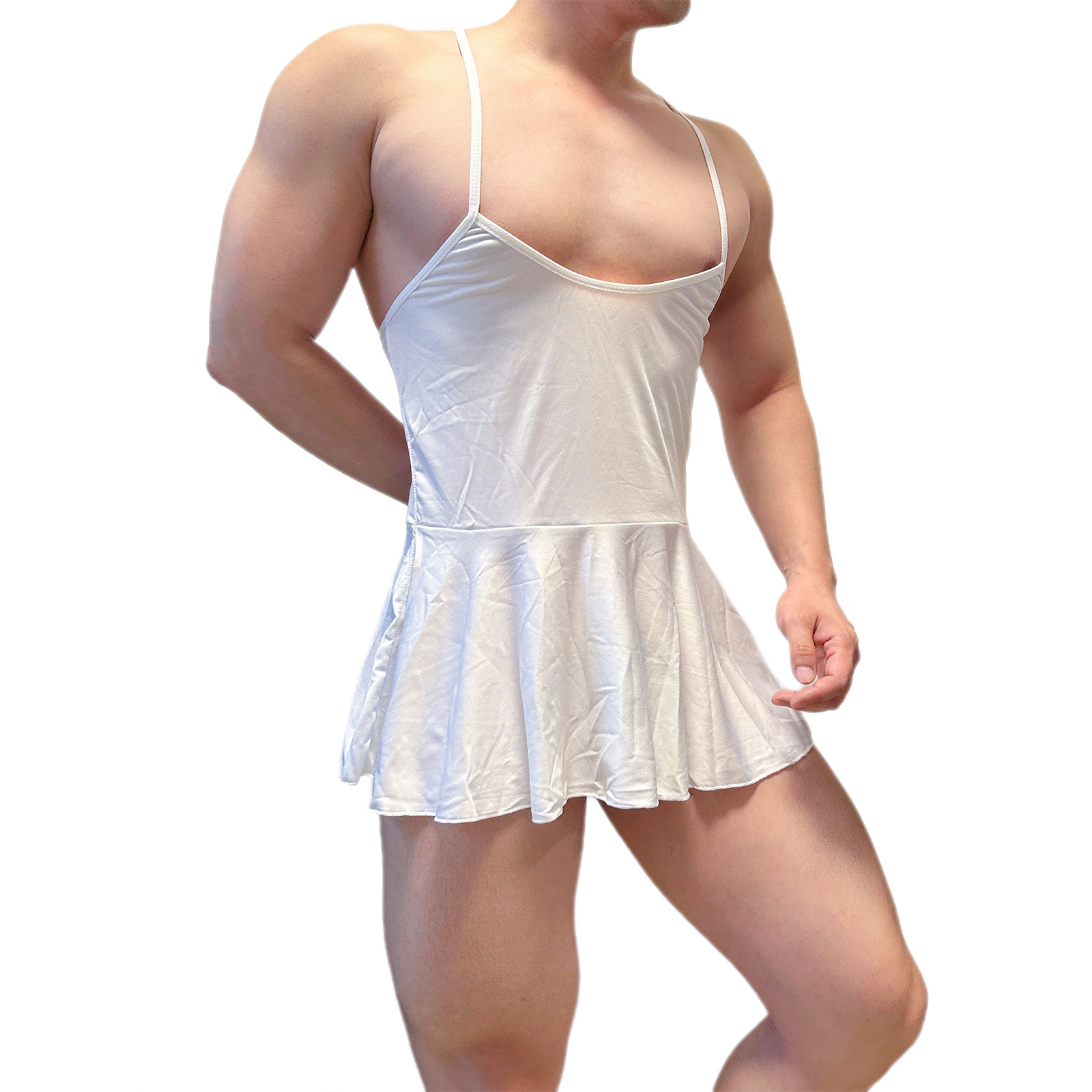 CLEVER-MENMODE男士性感睡裙内衣伪娘纯欲诱惑吊带露背连衣裙