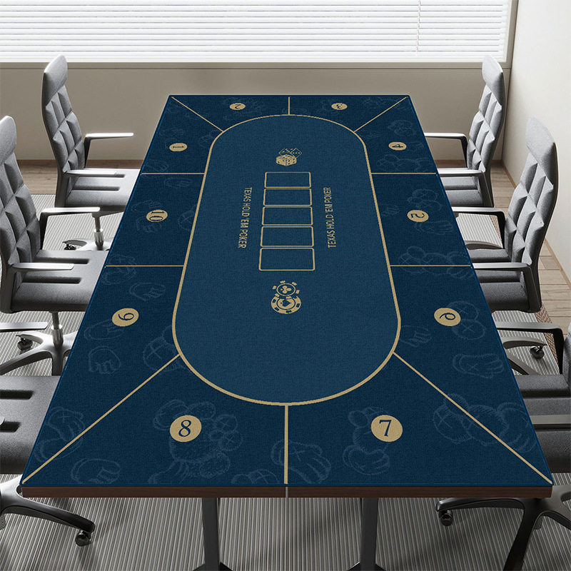 高端加厚德州扑克桌垫方形百家乐专用加厚橡胶筹码桌垫德扑台布