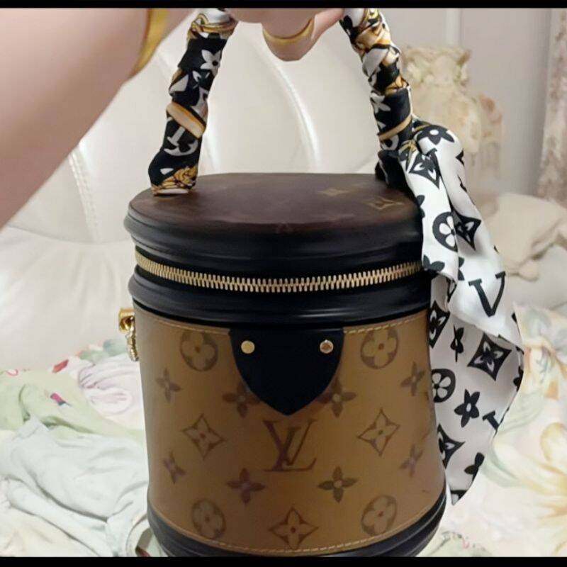 lv5&vv20绑包保护手柄老花丝巾女生领巾发带长条小飘带发财桶丝带