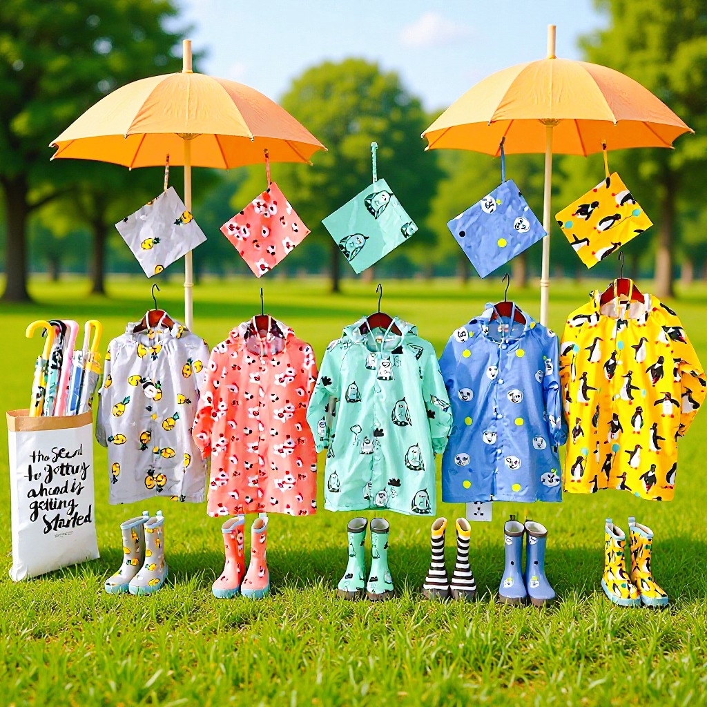 enbihouse连体徒步薄款ins风菠萝四季大帽檐小学生包位儿童雨衣