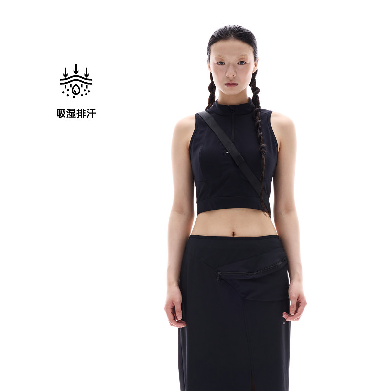 【吸湿排汗】UPON PRO 单向导湿小立领网眼拼接运动背心