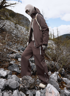 【户外机能】UPON PRO 冬防风拒水高领连帽多功能防护外套