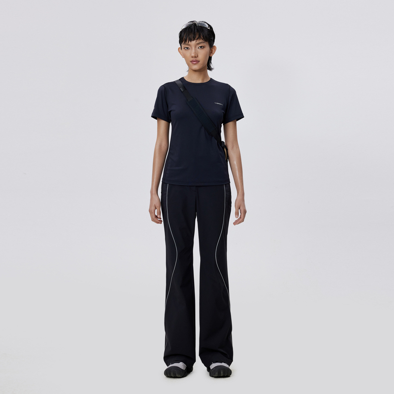 UPON PRO印花修身弹力反光跑步健身速干T恤短袖女