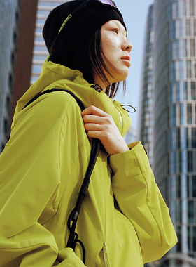 【防风】UPON PRO户外防风高领连帽机能短款空气感外套徒步露营
