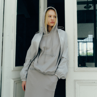 UPONPRO2026春新款户外包裹式双层飞片防护廓形感宽松外套上衣