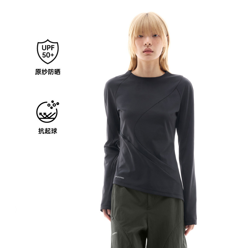 【25秋季新品】UPON PRO都市线 异形弧线分割网眼T恤圆领修身上衣,女装/女士精品,T恤,淘宝优惠券,粉丝福利购,淘宝优惠卷