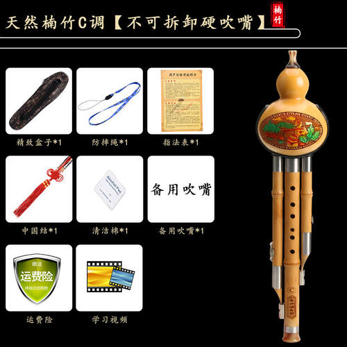 云南葫芦丝c调防摔耐用丝楠竹专业演奏型降b调乐器初学者超7孔9孔