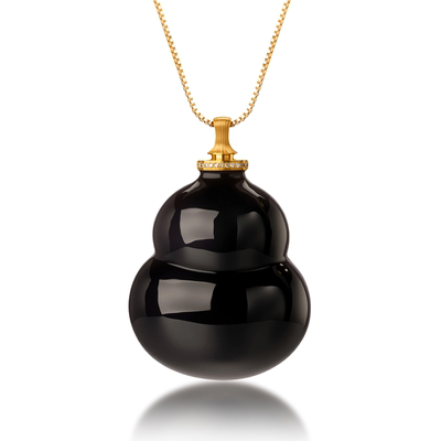 瑞卡希| 【柒柒】[福禄双全]18K金和田玉葫芦吊坠/多样性发其一