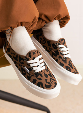 VANS范斯男女Authentic 44 DX豹纹安纳海姆休闲帆布鞋VN0A38ENVL0
