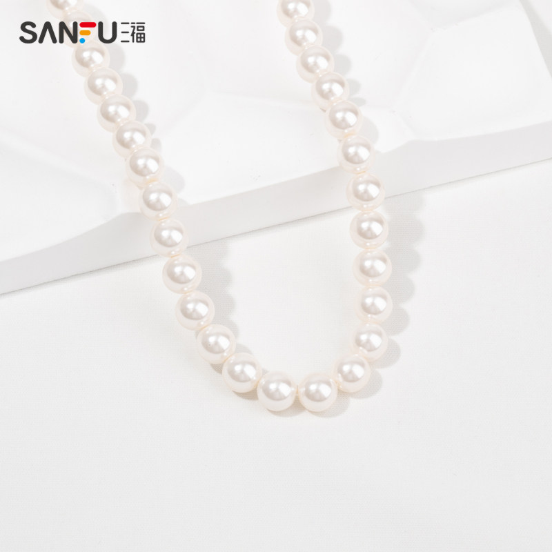 SANFU 복고풍 간단한 인공 진주 짧은 목걸이 단일 기질 기질 유행 디자인 절묘한 보석 819571
