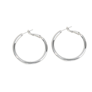 三福休闲金属中大圈环耳环一对 个性时尚欧美风耳饰 818016