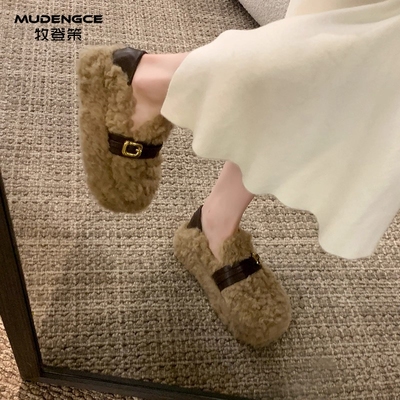 【明星同款】厚底两穿毛毛鞋女