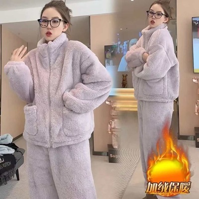 睡衣女款2025新款冬高级感加厚长