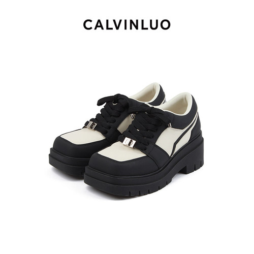 CALVINLUO方头厚底运动鞋