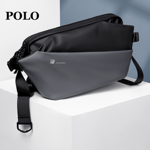 POLO胸包男士 斜挎包大容量单肩包轻便iPad包运动腰包通勤男潮牌