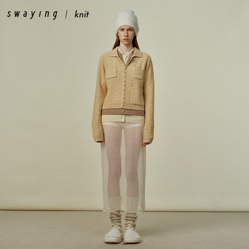 SWAYING官方 真丝欧根纱半裙25PS早春新款 时尚百搭气质半身裙女