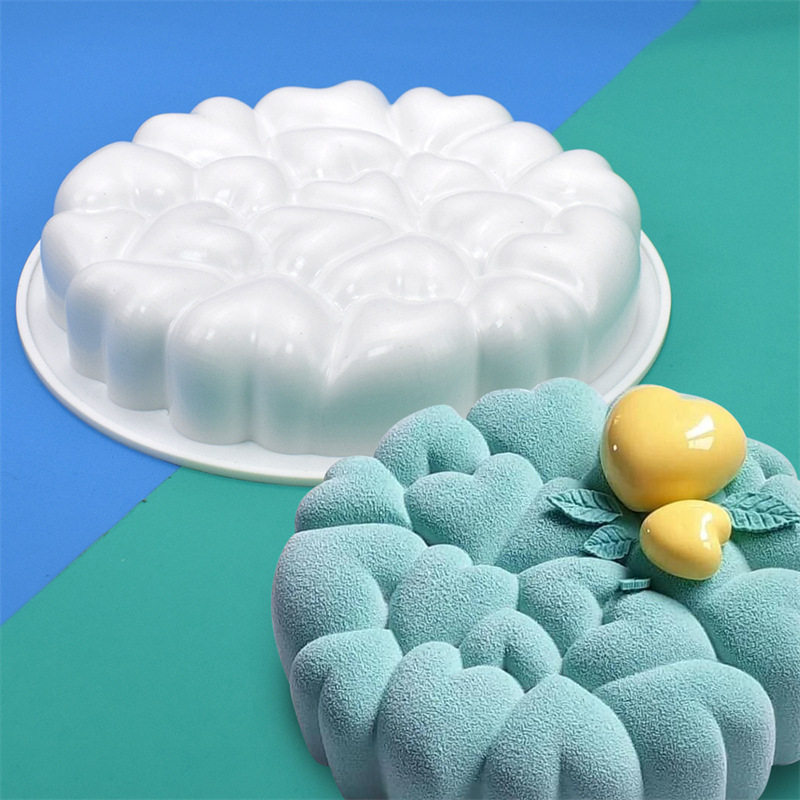 单个爱心泡泡慕斯模具情人节爱心抱枕硅胶蛋糕模具烘焙巧克力