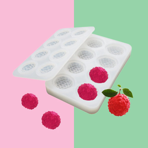 立体荔枝模具8连荔枝硅胶模具水果慕斯模甜点烘焙用具慕斯蛋糕模