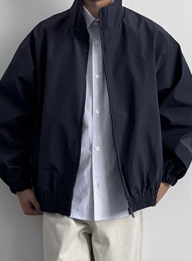 ONUN 日系复古宽松廓形立领教练夹克秋季男生百搭休闲工装外套潮