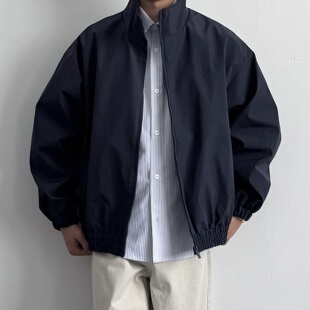 外套潮 男生百搭休闲工装 ONUN 日系复古宽松廓形立领教练夹克秋季
