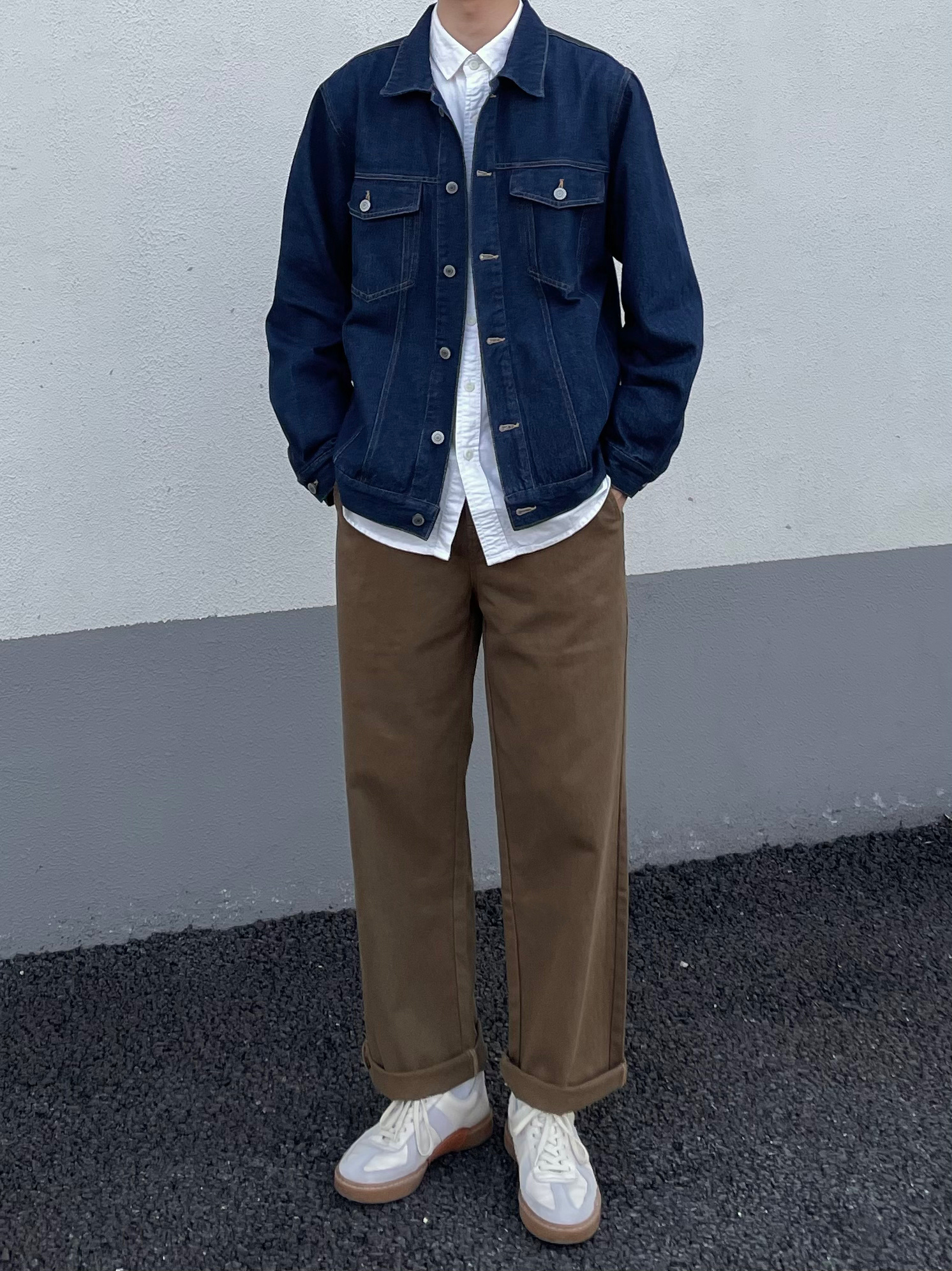 ONUN日系棉质直筒休闲长裤