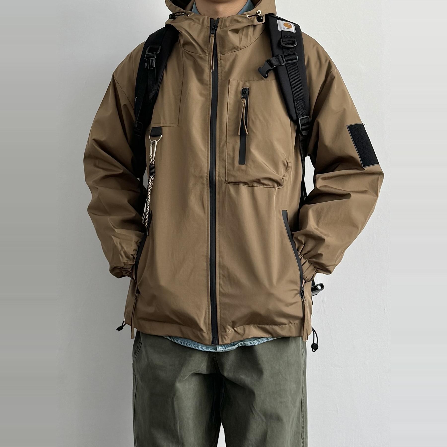 日系户外工装多口袋冲锋衣夹克