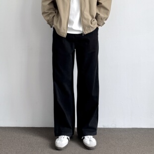 莱赛尔纤维宽松直筒休闲裤 长裤 百搭通勤小黑裤 工装 阔腿美式 ONUN