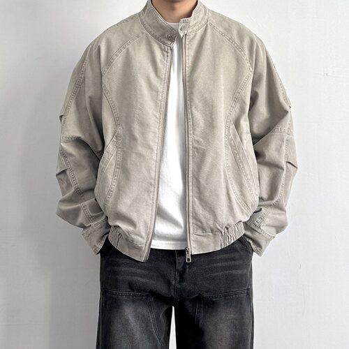ONUN美式复古水洗立领工装夹克