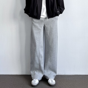 男生百搭复古运动长裤 ONUN 2026新款 休闲慵懒宽松直筒卫裤 潮 美式