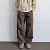 ONUN美式 潮 宽松休闲多口袋百搭抽绳松紧腰长裤 复古水洗石磨工装 裤