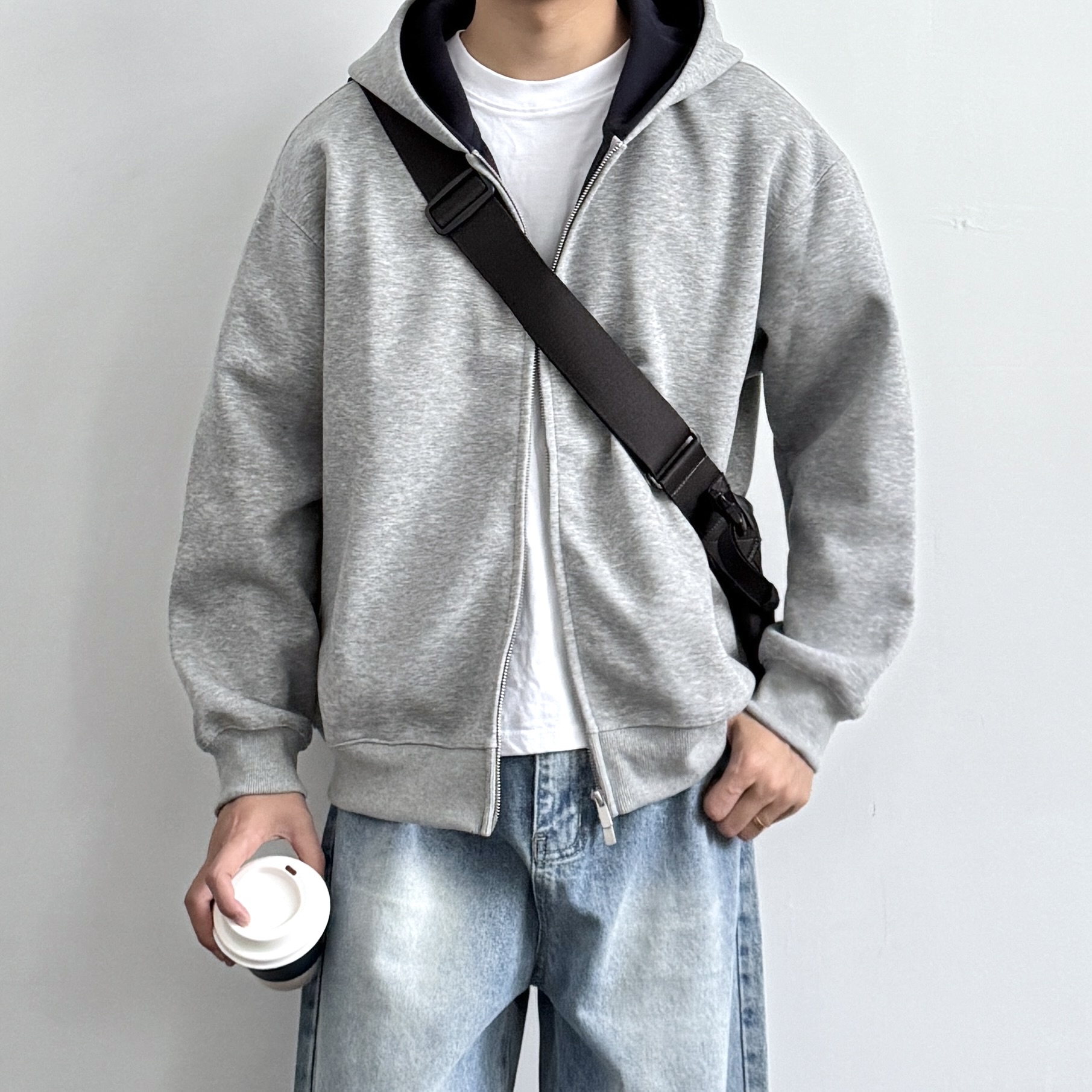 ONUN450g重磅连帽拉链开衫卫衣