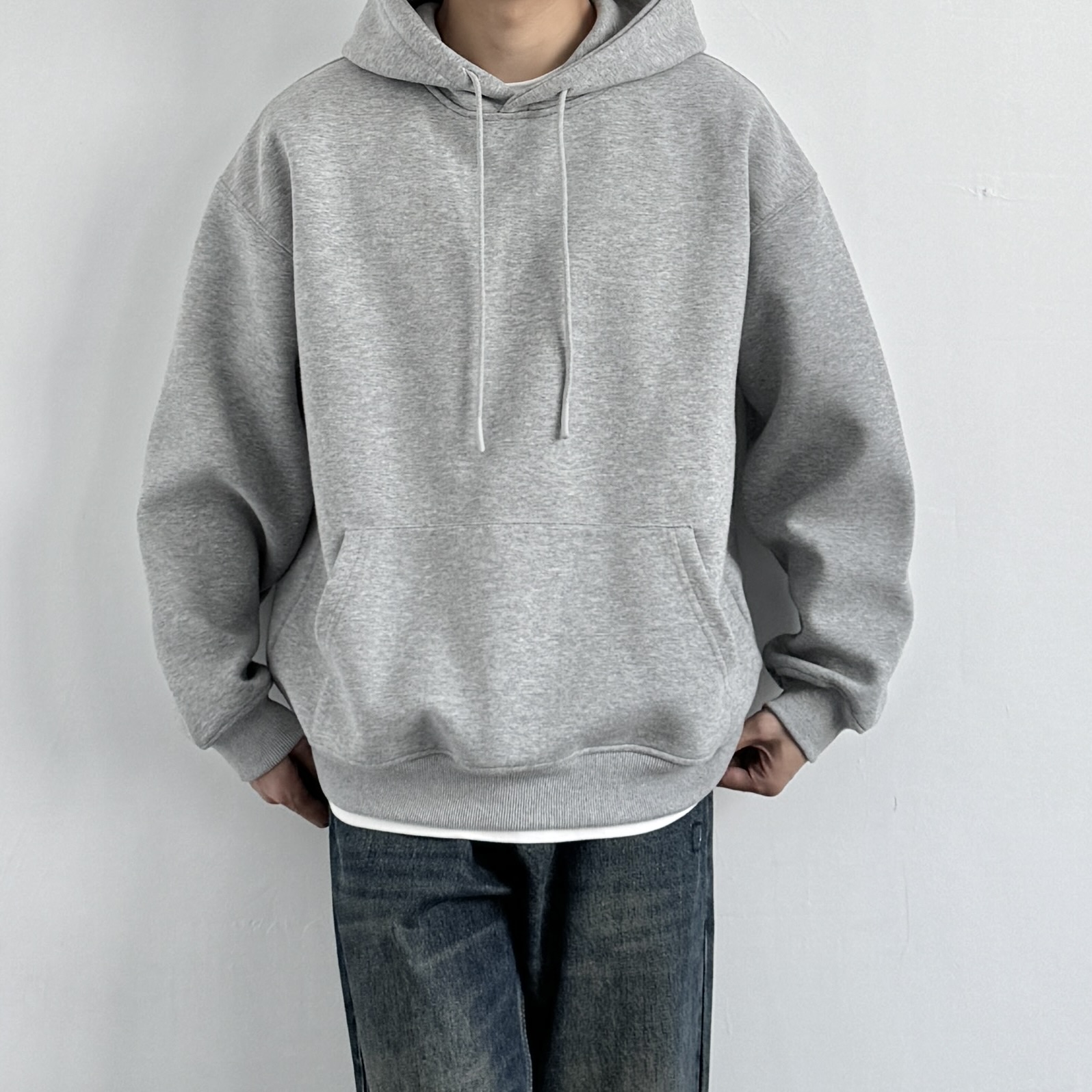 美式复古宽松基础连帽卫衣