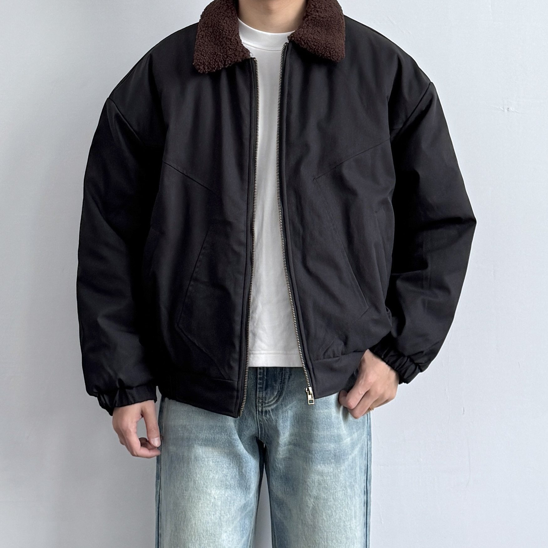 ONUN 复古羊羔绒翻领棉服冬季新款保暖百搭休闲夹棉工装夹克外套,男装,棉衣,淘宝优惠券,粉丝福利购,淘宝优惠卷