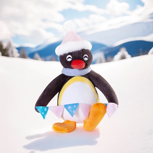 正版 pingu小企鹅过冬系列公仔可爱玩偶毛绒玩具七夕女生生日礼物