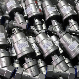 法兰 螺纹 快接角阀 E丝口 Y2001全不锈钢气动角座阀