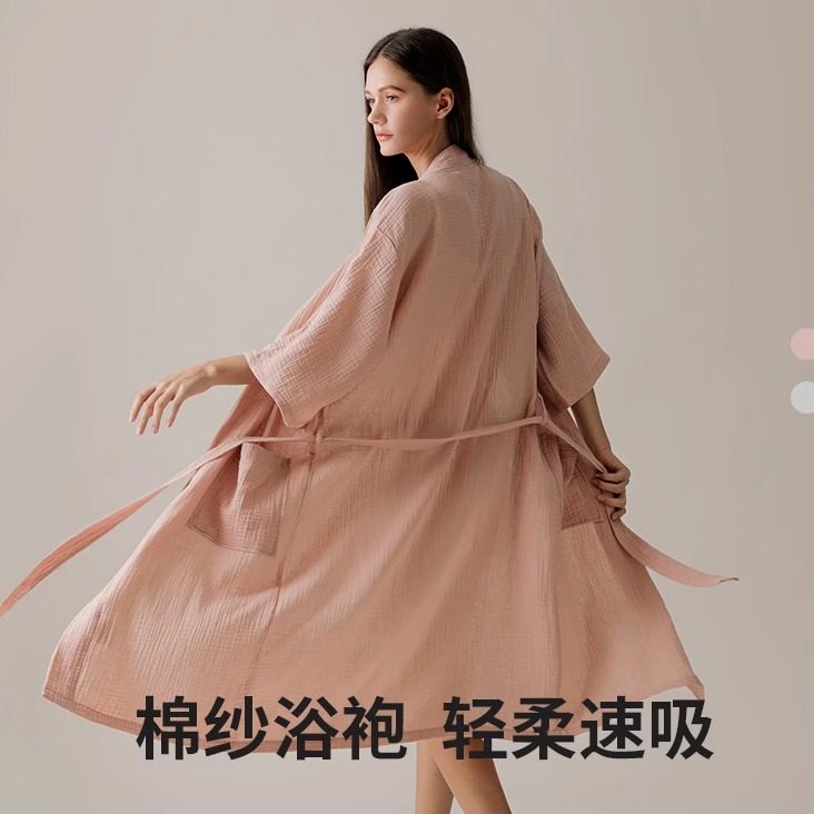 浴巾纯棉纱布睡衣家居服睡裙睡袍一片式短袖女款夏薄2025新款全棉,女士内衣/男士内衣/家居服,睡袍/浴袍,淘宝优惠券,粉丝福利购,淘宝优惠卷