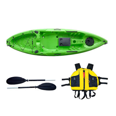泊狮东2.67米单人平台舟滚塑皮划艇木舟1人小船塑料船1艇+1桨+1救